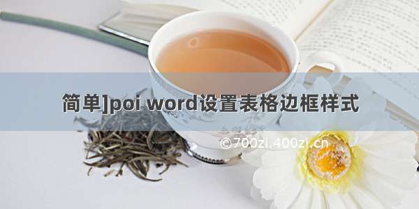 简单]poi word设置表格边框样式