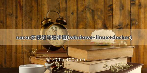 nacos安装超详细步骤(windows+linux+docker)