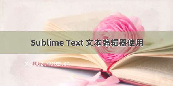 Sublime Text 文本编辑器使用