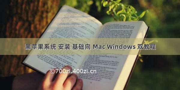 黑苹果系统 安装 基础向 Mac Windows 双教程