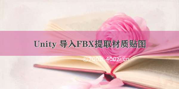 Unity 导入FBX提取材质贴图