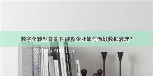 数字化转型背景下 能源企业如何做好数据治理？