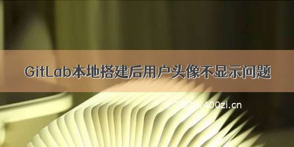 GitLab本地搭建后用户头像不显示问题