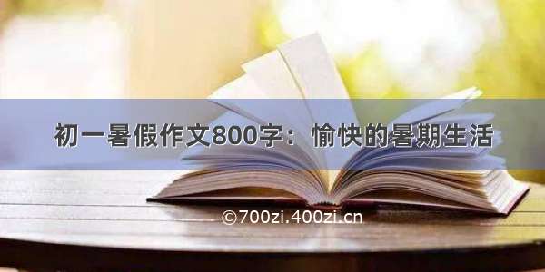 初一暑假作文800字：愉快的暑期生活