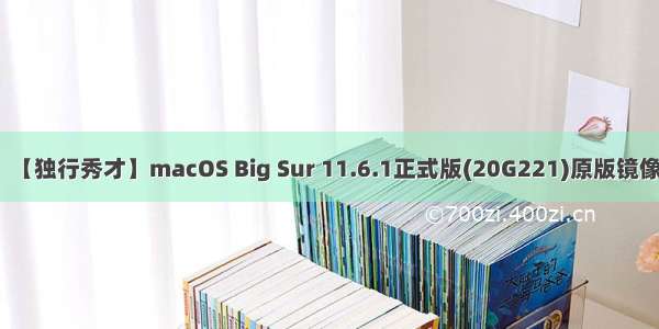 【独行秀才】macOS Big Sur 11.6.1正式版(20G221)原版镜像