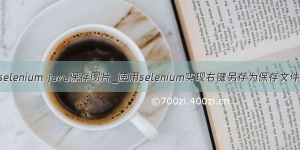 selenium java保存图片_使用selenium实现右键另存为保存文件