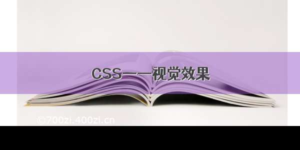 CSS——视觉效果