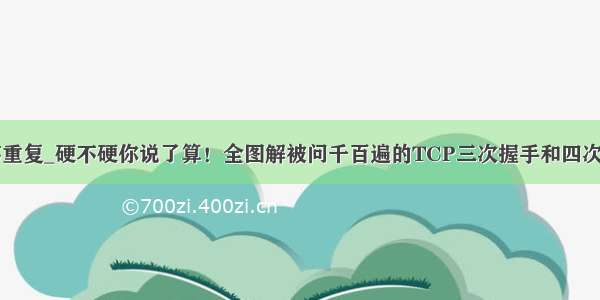 djano 字段不重复_硬不硬你说了算！全图解被问千百遍的TCP三次握手和四次挥手面试题...