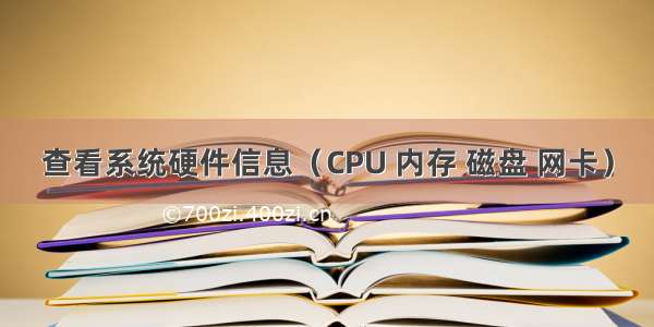 查看系统硬件信息（CPU 内存 磁盘 网卡）