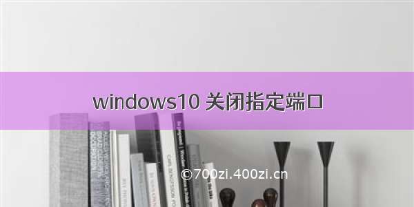 windows10 关闭指定端口