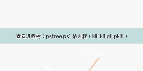 查看进程树（pstree ps) 杀进程（kill killall pkill）