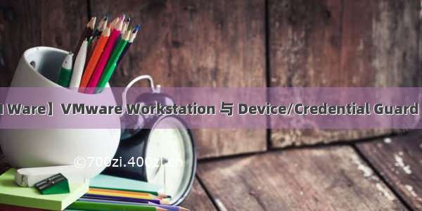 【VM Ware】VMware Workstation 与 Device/Credential Guard 不兼容