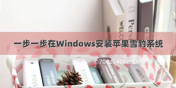 一步一步在Windows安装苹果雪豹系统