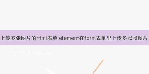 上传多张图片的html表单 element在form表单里上传多张张图片