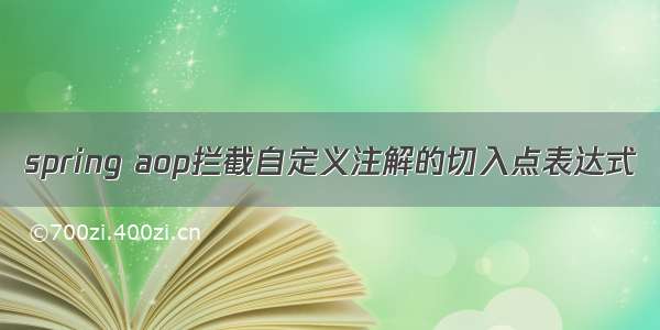 spring aop拦截自定义注解的切入点表达式