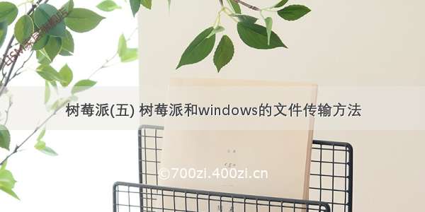 树莓派(五) 树莓派和windows的文件传输方法