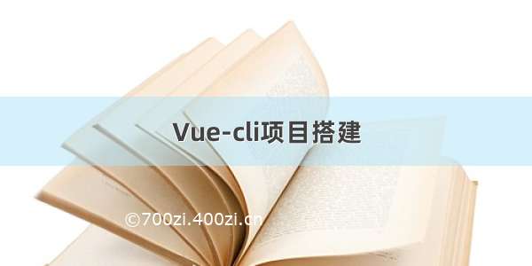 Vue-cli项目搭建