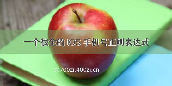 一个很全的 iOS 手机号正则表达式