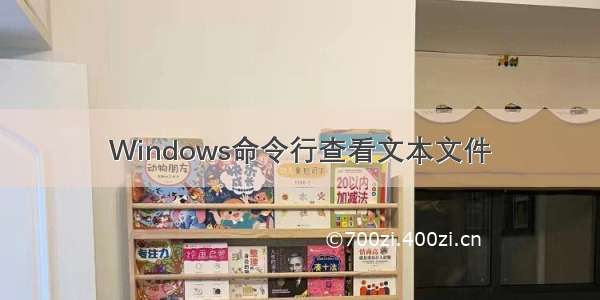 Windows命令行查看文本文件