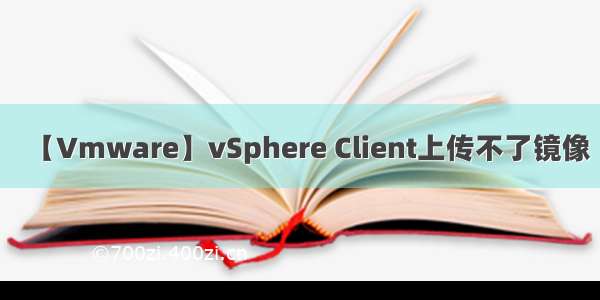 【Vmware】vSphere Client上传不了镜像