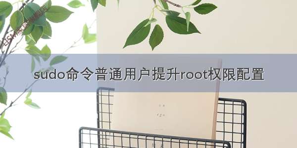 sudo命令普通用户提升root权限配置