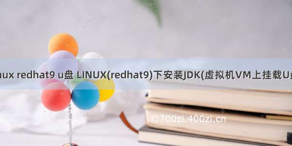 linux redhat9 u盘 LINUX(redhat9)下安装JDK(虚拟机VM上挂载U盘)