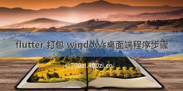 flutter 打包 windows桌面端程序步骤