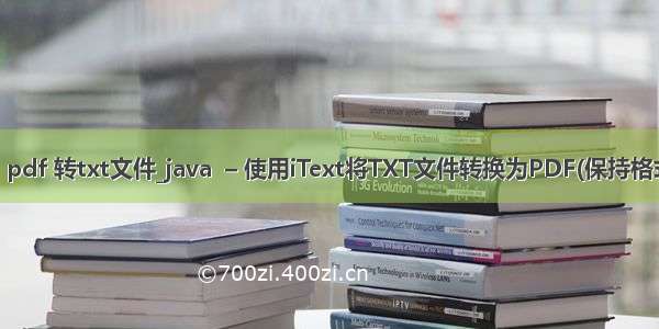 java pdf 转txt文件_java  – 使用iText将TXT文件转换为PDF(保持格式化)