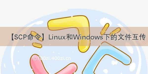 【SCP命令】Linux和Windows下的文件互传