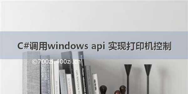 C#调用windows api 实现打印机控制