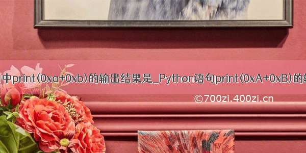 python语句中print(0xa+0xb)的输出结果是_Python语句print(0xA+0xB)的输出结果是