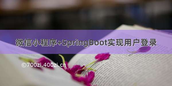 微信小程序+SpringBoot实现用户登录