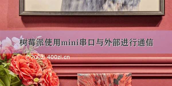 树莓派使用mini串口与外部进行通信