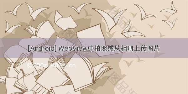 [Android] WebView中拍照或从相册上传图片