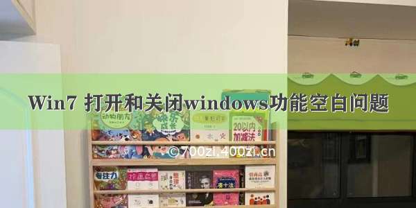 Win7 打开和关闭windows功能空白问题