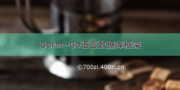 Gorm—Go语言数据库框架