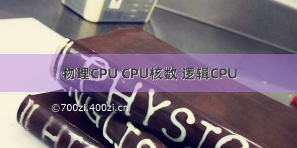 物理CPU CPU核数 逻辑CPU