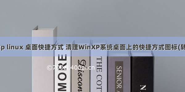 xp linux 桌面快捷方式 清理WinXP系统桌面上的快捷方式图标(转)