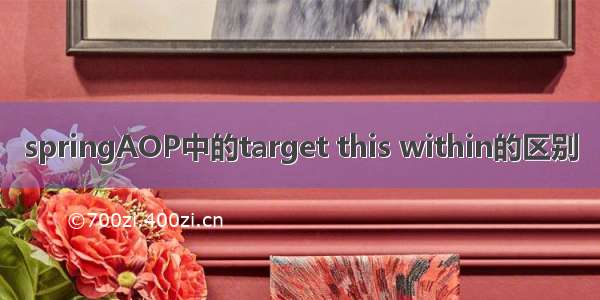 springAOP中的target this within的区别