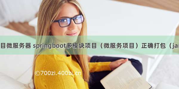 多模块项目微服务器 springboot多模块项目（微服务项目）正确打包（jar）方式...