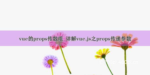 vue的props传数组_详解vue.js之props传递参数