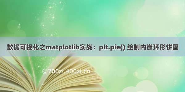 数据可视化之matplotlib实战：plt.pie() 绘制内嵌环形饼图
