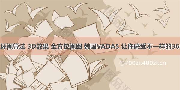 AVM环视算法 3D效果 全方位视图 韩国VADAS 让你感受不一样的360全景