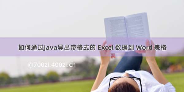 如何通过Java导出带格式的 Excel 数据到 Word 表格