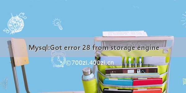 Mysql:Got error 28 from storage engine