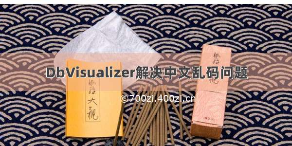 DbVisualizer解决中文乱码问题