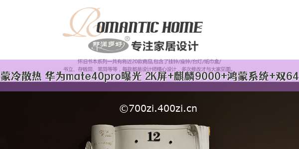 华为mate40pro鸿蒙冷散热 华为mate40pro曝光 2K屏+麒麟9000+鸿蒙系统+双6400万 售价感人...