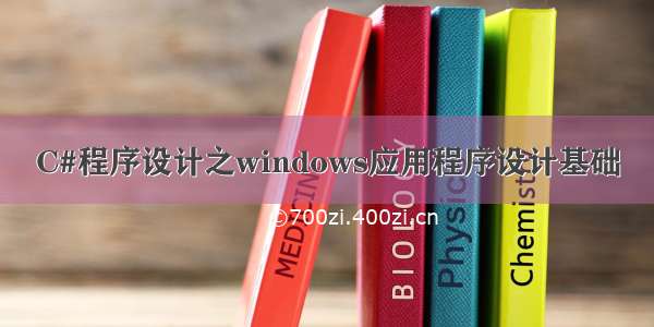 C#程序设计之windows应用程序设计基础