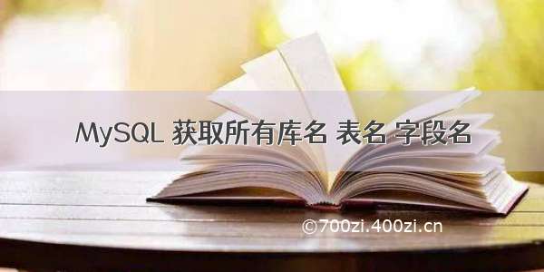 MySQL 获取所有库名 表名 字段名