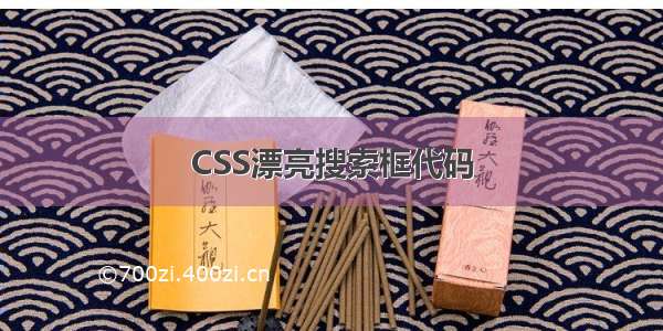 CSS漂亮搜索框代码